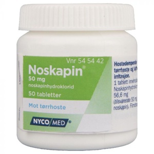 Noskapin 50 mg tabletter 50 stk produktbilde