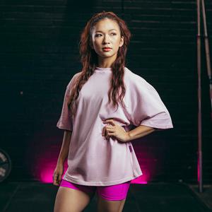 Nova Oversized T‑shirt Unisex Ljusrosa produkt bild