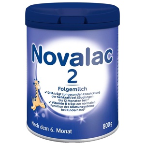 Novalac 2 Folge-Milchnahrung Pulver nach dem 6.Monat, 800 g Pulver Produktbild