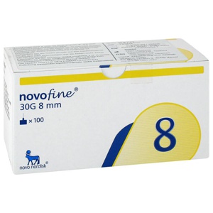 Novofine Import 0,30x8 mm 30 G Kanüle, 100 St Kanüle Produktbild