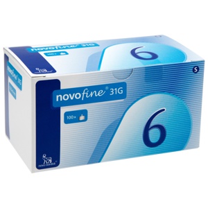 Novofine kanyle 31G 0,25x 6mm 100 stk produktbilde
