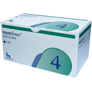 NovoFine nåler 32G 4 mm 100 stk produktbilde