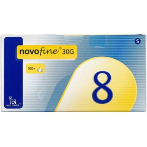Novofine penkanyle 0,30 x 8 mm 100 stk. produktbillede