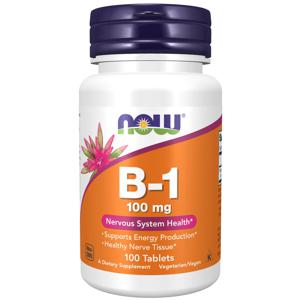 NOW B1 Vitamin 100mg 100 tabletter produkt bild