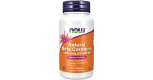 NOW Naturlig beta carotene 25000 Kapslar produkt bild