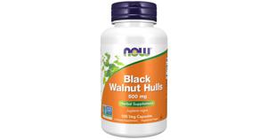 NOW Black Walnut Hulls 500 mg 100 kapslar produkt bild