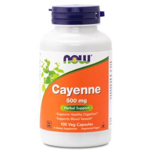 NOW Cayenne 500 mg 100 kaps produkt bild