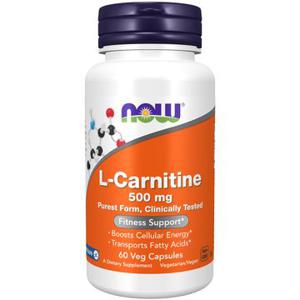 NOW L-Carnitine 500 mg Kapslar 60 st produkt bild