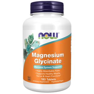 NOW Magnesium Glycinate 180 tabletter produkt bild