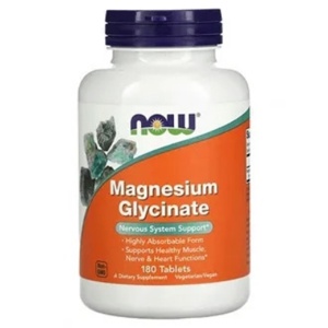 Now Magnesium Glycinate 180 tabletter – Magnesium med høy biotilgjengelighet produktbilde