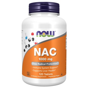 NOW NAC 1000 mg 120 tabletter produkt bild