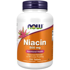 NOW Niacin Tr 500 mg Tabletter 250 st produkt bild