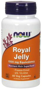 NOW Royal Jelly 1500 mg 60 vegkapslar produkt bild