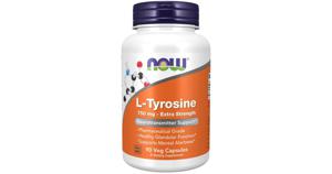 NOW Tyrosine 750 mg 90 kapslar produkt bild
