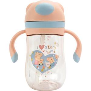 Nuby Greta Gris Evie Straw Cup-Flip Cap 240ml Pink produkt bild
