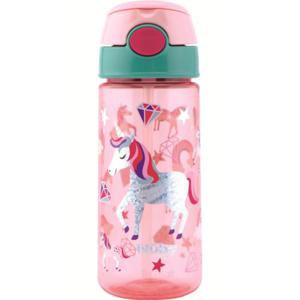 Nûby Soft Straw Push Cup with Glitter 540 ml Unicorn produkt bild