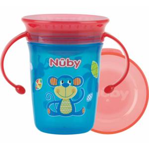 Nuby Träningsmugg med handtag 360¢ wonder cup 240ml Aqua Monkey 1 st produkt bild