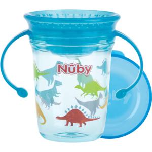 Nuby Twin Handle 360° Wonder Cup Aqua 240 ml produkt bild