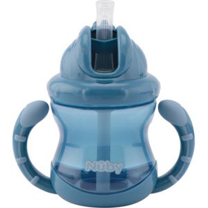 Nûby Twin Handle Flip-It Cup 240 ml Blue +12m produkt bild
