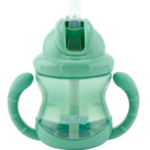 Nuby Twin Handle Flip It Cup 240 ml Green +12m produkt bild