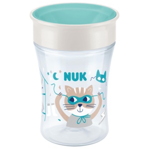NUK Evolution Magic Cup, 8 mnd +, beige/turkis, 230 ml produktbilde