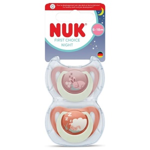 NUK First Choice Night Bunny/Sheep, stl 6-18 mån produkt bild