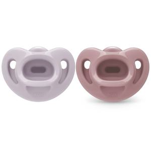 NUK First Choice Soft Purple/Red, stl 0-6 mån 2 st produkt bild