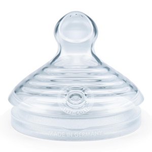 NUK For Nature Teat Silicone Flaskesmokk Velling, Medium, 2 stk. produktbilde