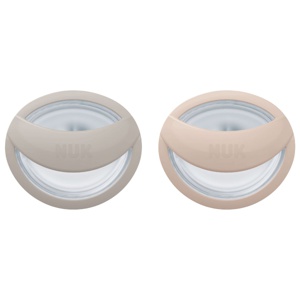 NUK MommyFeel Silicon Napp 0-6 Månader Grå/Beige 2 st produkt bild