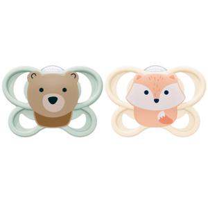 NUK Perfect Match Air Fox/Bear, stl 0-2 mån 2 st produkt bild