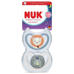 NUK Perfect Match Air Night Lion, stl 6-18 mån 2 st produkt bild