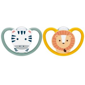 NUK Perfect Match Air Silikonnapp 18-36m 2-pack (Zebra/Lion) produkt bild