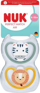NUK Perfect Match Air Zebra/Lion, stl 6-18 mån 2 st produkt bild