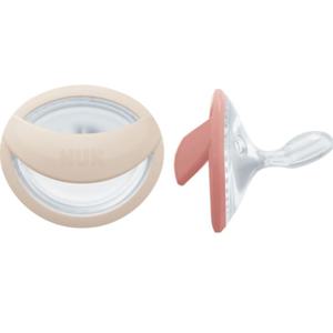 NUK Perfect match Beige/Red 0-6 mån, 2 st produkt bild