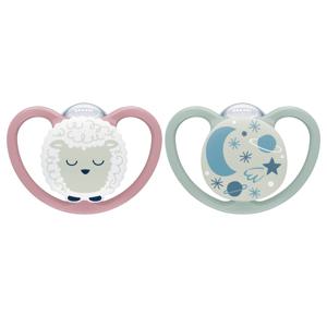 NUK Space napp night stl 2 - sheep Nappar 2 st produkt bild
