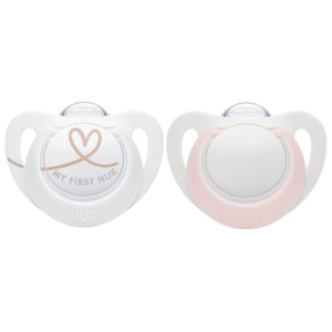 NUK Star Silikon 0-2 mån Pink 2 st produkt bild