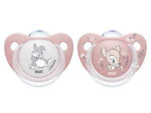 NUK Trendline Silikon Smokk S1 Bambi, 0-6 mnd, 2 stk. produktbilde