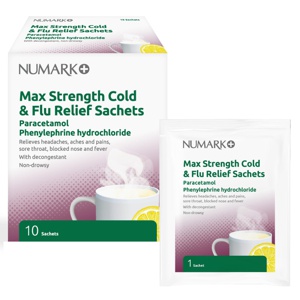 Numark Max Strength Cold+Flu Relief 10 Sachets product image