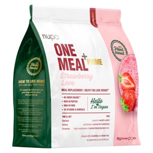 Nupo One Meal +Prime Strawberry Love - 360 g. produktbillede