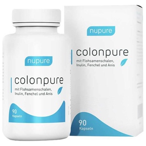 Nupure colonpure mit Flohsamenschalen & Inulin Kapseln, 90 St Kapseln Produktbild
