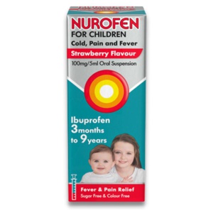 Nurofen For Children Cold, Pain & Fever Strawberry 100ml product image