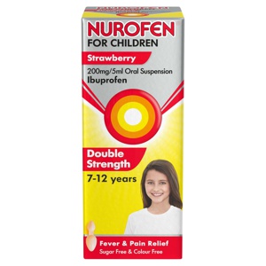 Nurofen Double Strength For Children 7-12 years Strawberry Flavour product image