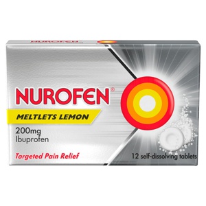 Nurofen Ibuprofen 200mg Meltlets Lemon product image