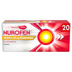 NUROFEN IMMEDIA 200 mg BEI SCHMERZEN 20 St Weichkapseln Produktbild