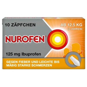 Nurofen® Junior 125 mg Zäpfchen, 10 St Suppositorien Produktbild