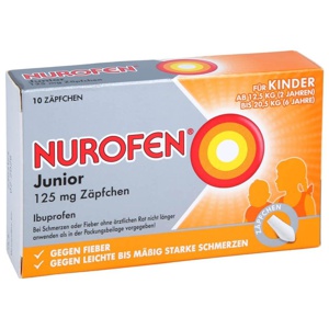 NUROFEN Junior 125 mg Zäpfchen Produktbild