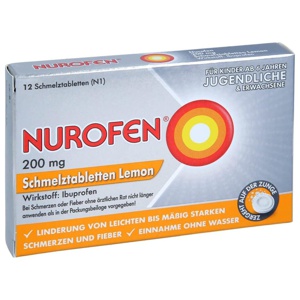 NUROFEN 200 mg Schmelztabletten Lemon Produktbild