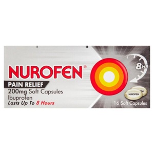 Nurofen Pain Relief Ibuprofen 200mg 16 Soft Capsules product image