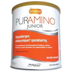 Nutramigen Puramino Junior Hypoallergen Spesialnæring 400 g produktbilde