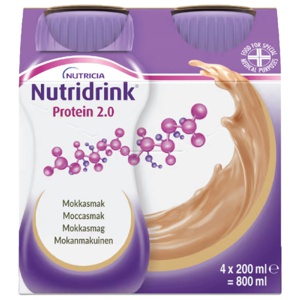 Nutridrink Protein 2.0 Næringsdrikk, Mokka, 4x200 ml produktbilde